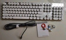 E-YOOSO Z-88 Wired Typewriter Style Mechanical Keyboard RGB LED Multicolor Light picture