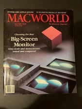 MACWORLD MAY, 1988  BIG SCREEN MONITOR UOS RARE VERY GOOD COLLECTIBLE QTY-1 picture