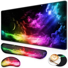 Gaming Mouse Pad Set, 4-in-1 XXL Large Mouse Pad + Keyboard Wrist Rest Suppor... picture