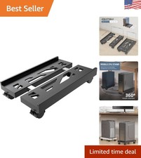 Sturdy Height Adjustable CPU Holder with Wheels - Perfect for Gamers & Students picture