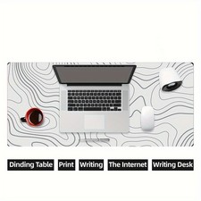 1pc 2D Flat Design High-Quality Durable Rubber Mouse Pad, Suitable for Gaming, picture