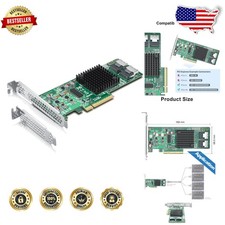 LSI SAS 9211-8i PCIe RAID Controller 6Gb/s HBA Card X8 Mini SAS picture