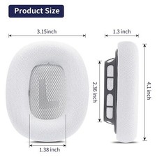 Replacement Ear Pads for Apple AirPods Max Headphones Earpad Silver 1 Pair picture