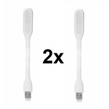 2x USB-Powered LED Lamp Laptop Computer Desktop Light Bright White Flexible Bend picture