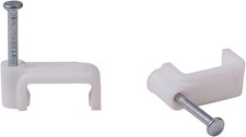 200Pcs 12mm Flat Cable Wire Clips Cable Staples Cord Holder Wire Management, Whi picture