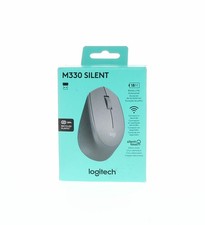 Logitech M330 Silent Plus Wireless Mouse 2.4GHz USB Receiver Full Size Grey picture
