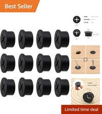 Durable and Stylish 3/4 Inch Silicone Grommets for Desks and Tables - 12 Count picture