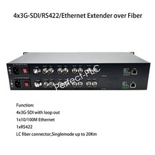 3G SDI Video Ethernet RS422 over Fiber Optic Converters Extender Adapter 1 Set picture