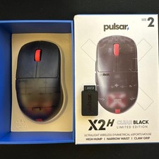 Pulsar X2H Clear Black Limited Edition Wireless Gaming Mouse Size 2 Tested Japan picture