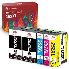 5Pcs 252XL Compatible For Epson Ink Cartridges for WorkForce WF-7110 WF-7710DTWF picture