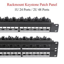 24/48 Port 19 inch Blank Patch Panel Empty with Adjustable Rear Cable Management picture