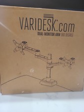 VARIDESK DUAL MONITOR ARM 48003 ADJUSTABLE 2 SCREEN DESK MOUNT 180 DEGREE picture