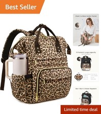 TSA Approved Leopard Print Travel Backpack with Padded Straps & Large Storage picture
