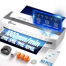 3-10 Mil Laminator Machine, 4-Roller Commercial Laminator Machine with 50 Lam... picture