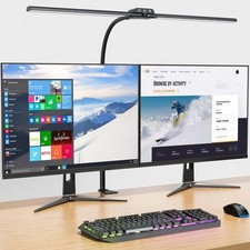 Desk lamp,Double Head LED Desk Lamp with Clamp,Architect Desk Lights for Home picture