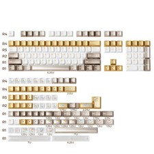 XVX Stained Glass Keycap Set 181-Key Cherry Profile PBT+PC Pearl Moissanite picture