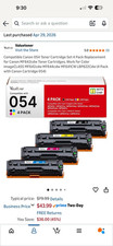 Valuetoner 054 Compatible Toner 4-Pack for Canon MF642CDW MF644CDW Black Cyan M… picture