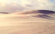 Landscape desert nature clouds sand dunes Custom Gaming Mat Desk picture