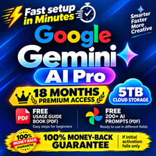 Google AI Gemini Pro 18 Month | 5TB | 2 Free Bonuses + 100% Activation Guarantee picture