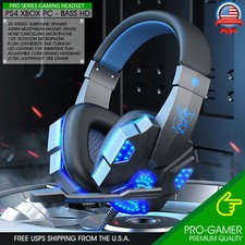 Gaming Headset w/ Mic for PS4 PS5 PC Laptop Xbox One Switch Surround Sound 3.5mm picture