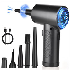 Portable Cordless Air Duster 4000mAh Rechargeable 3-Speed Blower for PC Computer picture