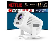 AKIYO O4 Projector, 2026 Upgraded Mini Projector Full HD 1080P WiFi Bluetooth, A picture