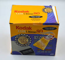 Kodak CD-R Ultima 80 min Box of 10 Silver & Gold New Sealed CDR picture