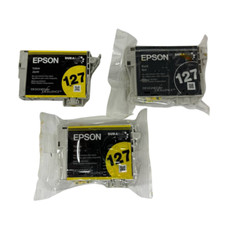 3 Pk Epson 127 Ink Cartridge Yellow  Black For WorkForce 545 Stylus NX530 Genuin picture