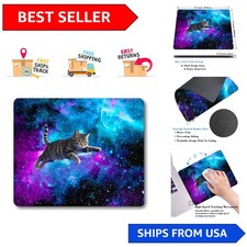 Whimsical Flying Cat Desk Mat - Waterproof 3mm Thick Mouse Pad for All Spaces picture