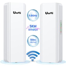 UeeVii  1200Mbps 5KM CPE Point to Point WiFi Bridge PtP PtMP WiFi Extension 16dB picture