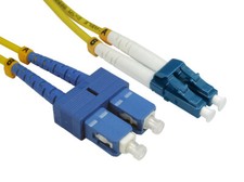 20 PACK LOT 3m LC-SC Duplex 9/125 OS2 Singlemode Fiber Cable OFNR Yellow 10FT picture