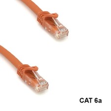 KNTK Orange 2ft Cat6a UTP Patch Cable 24AWG Panel Router Ethernet RJ45 Network picture