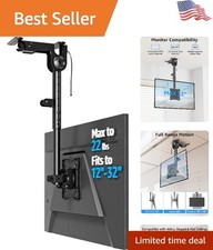 Versatile Ceiling Monitor Holder - Fits 13-32'' Screens, Flips Down, Max 22lbs picture