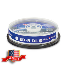 Verbatim M-DISC BD-R DL 50GB 6X Inkjet Printable Archival Discs 10 Pack picture
