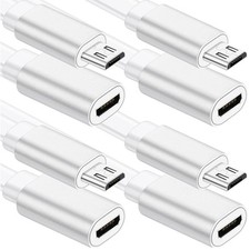 Sumind 4 Pcs Micro USB Extension Cable 10 ft/ 3 Meters, 10 feet, White  picture