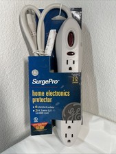 NEW GE SurgePro 6-Outlet Electronics Protector 312 Joules, 3-ft. 14 AWG 3-wire picture