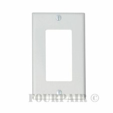 Decora Decorator Style Trim Ring Flush Wall Face Plate Single 1 Gang GFCI White picture