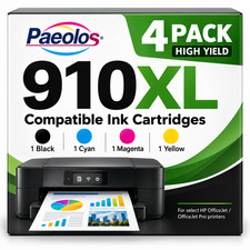910XL Ink Cartridges for 4 Pack Replacement for OfficeJet Pro 8025e 8025 8028e picture