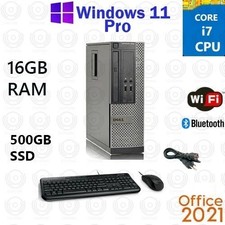 Dell Desktop i7 16GB RAM 500GB SSD Wifi Windows 11 Pro Office 24 picture
