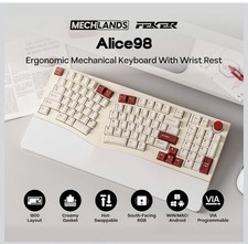 Feker Alice98 Ergonomic 98 Keys Custom RGB Mechanical Keyboard  picture