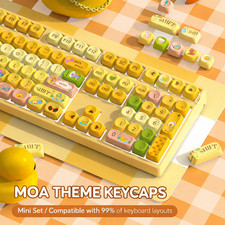 MOA Duck Theme PBT Keycap Set Cute Yellow Custom Keycaps for Mechanical Keyboard picture