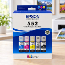 Genuine Epson T552 High Yield Ink Cartridge 5-Pack CMY Photo Black Gray OEM picture