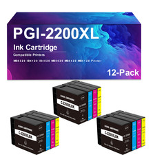 PGI 2200XL 12 Pack Ink Cartridge Compatibl for MB5120 MB5420 IB4120 printers picture