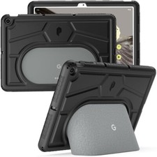 For Google Pixel Tablet Case Kids Friendly Shockproof Silicone Cover Black picture