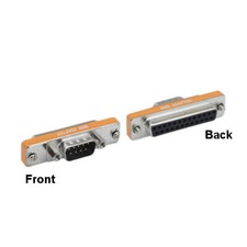 [x10] DB9 Male to DB25 Female AT Modem Mini Adapter Low Profile Shielded RS-232 picture