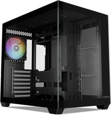 AL900 ATX PC Case with 270° Full View Tempered Glass, Pre-Installed ARGB & PW... picture
