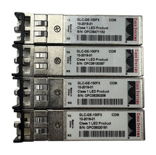 (LOT OF 4) Cisco GLC-GE-100FX Transceiver Module 10-2019-01 picture