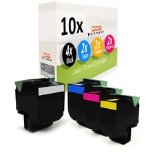 10x Toner XXL Replaces Lexmark 802SC 802SK 802SM 802SY picture
