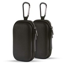  Durable MP3 Player Case, USB Flash Drive Case Bag Wallet, 2Pack EVA Black picture