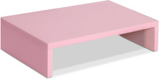 Pink Monitor Stand Riser for Desk, Small Computer/Laptop Stand Wood picture
